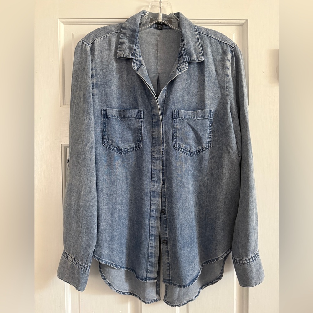Velvet Heart, Riley Venice Sky Shirt, Indigo Blue, Size XS